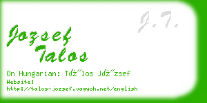 jozsef talos business card